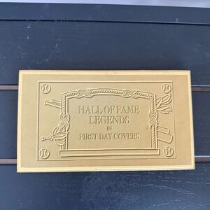 HALL OF FAME LEGENDS IN FIRST DAY COVERS FOLDER BABE RUTH‎ LOU GEHRIG TY COBB
